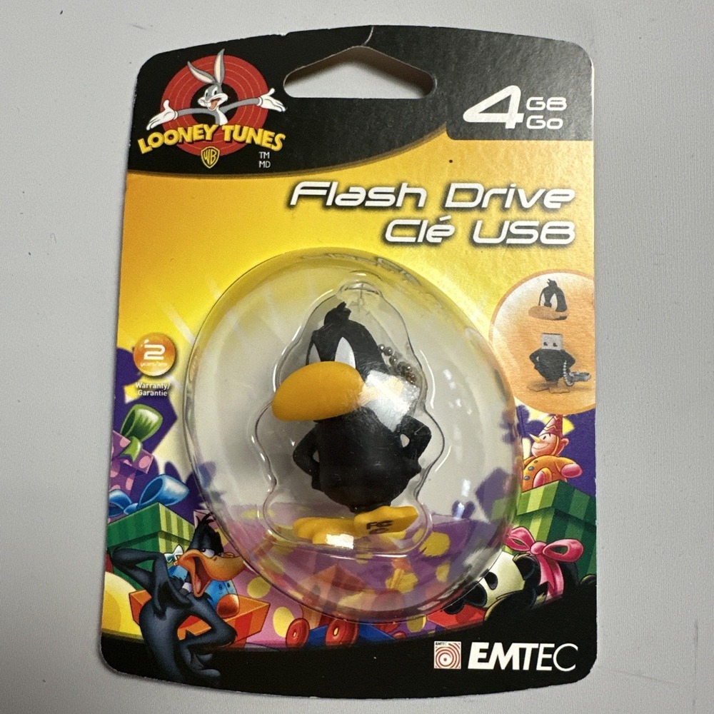 Looney Tunes Daffy Duck EMTEC 4GB USB Flash Drive Sealed Warner Bros Collectible